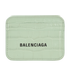 Balenciaga Croc-Embossed Cash Card Holder, &pound;120, Accessories, Green, Leather, Front view